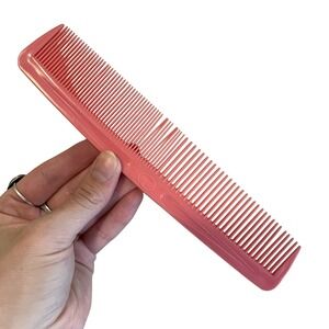 Vintage Goody Light Pink Plastic Hair Comb Made in USA Wide Pocket Unbreakable